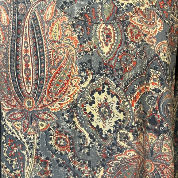 Ralph Lauren Button Down Paisley Sleep Shirt with Embroidered Logo on Po… - Picture 8 of 15